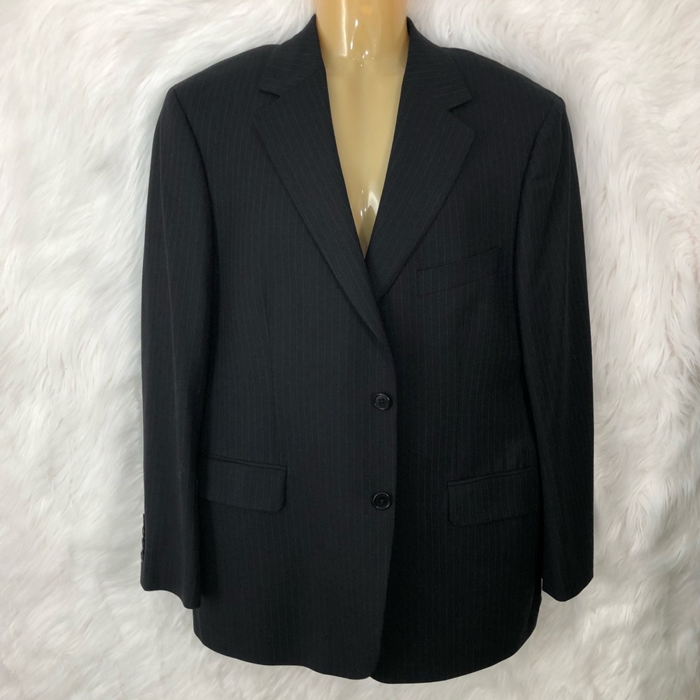 Brooks Brothers Men’s Suit Jacket Black Pinstripe